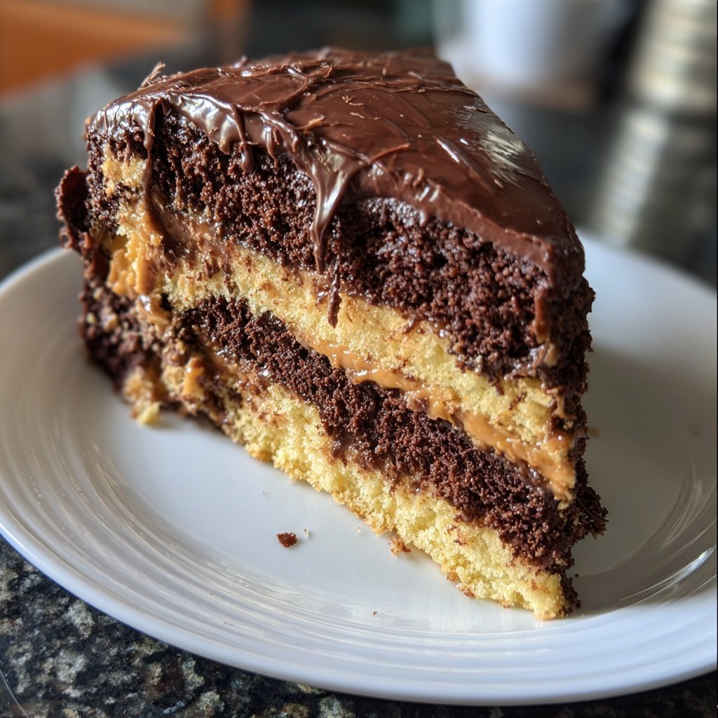 Geburtstagskuchen mit Schokoladenfüllung