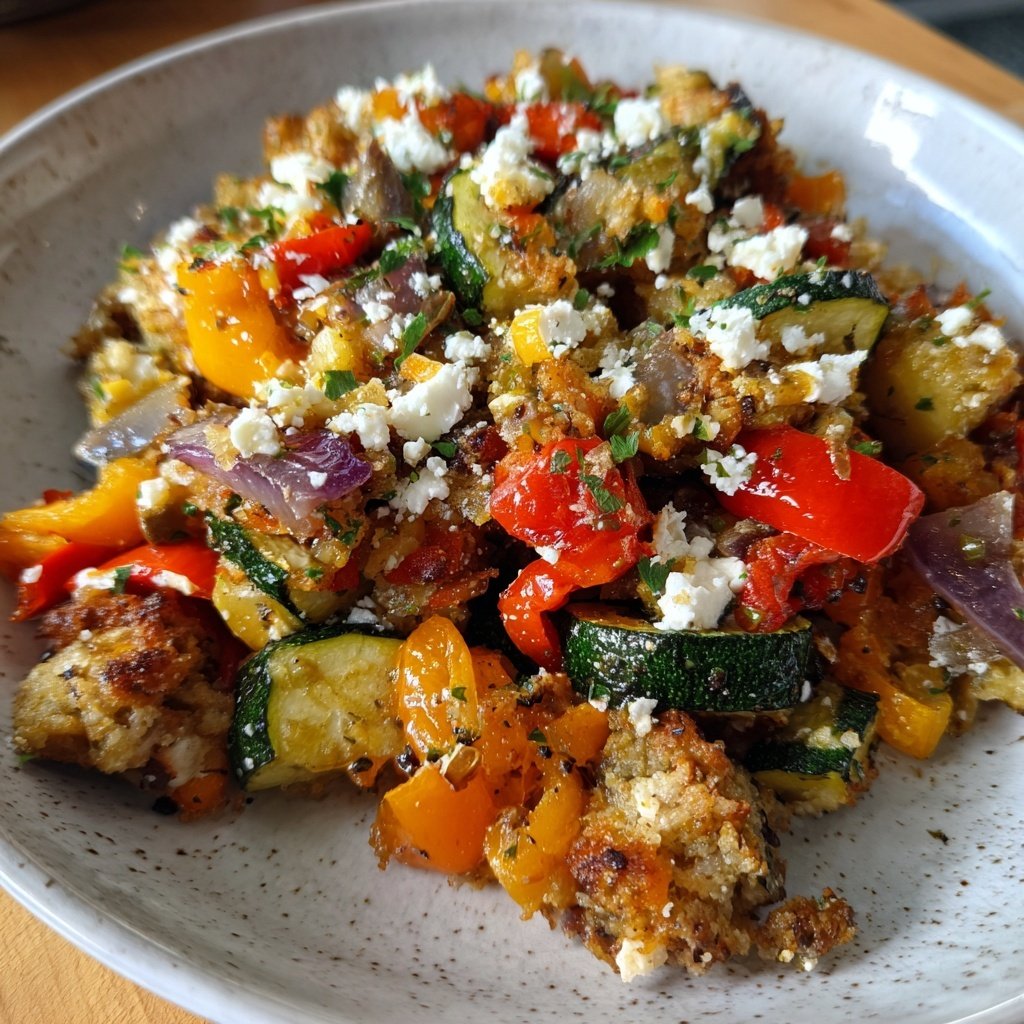 Gesund & Leicht Mediterrane Gemüsepfanne mit Feta