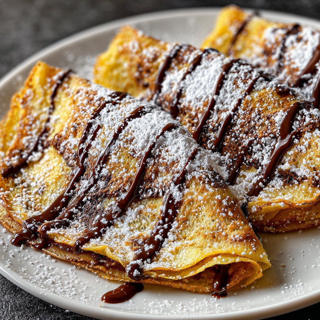 Pfannkuchen mit Schokostreifen
