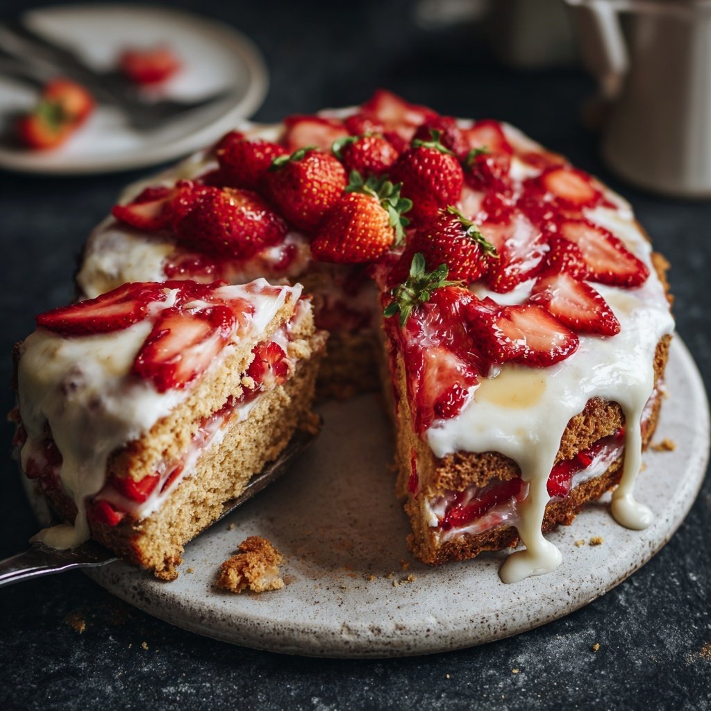 Saftiger Erdbeerkuchen Mit Joghurt Teig