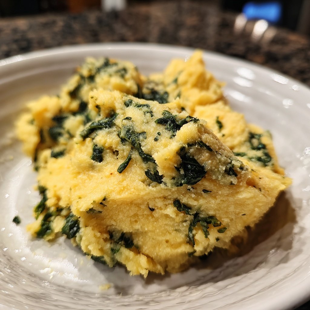 Polenta mit Spinat