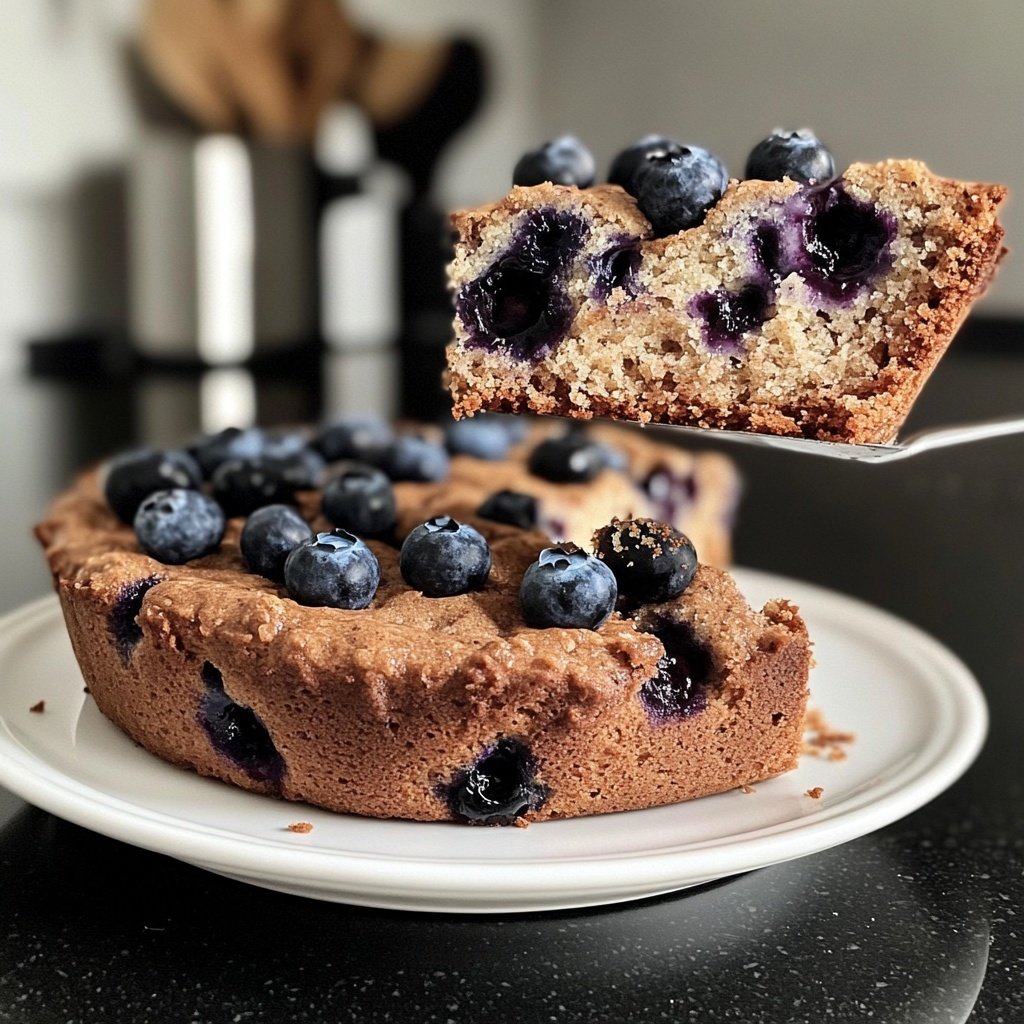 Bananenbrot mit Blaubeeren
