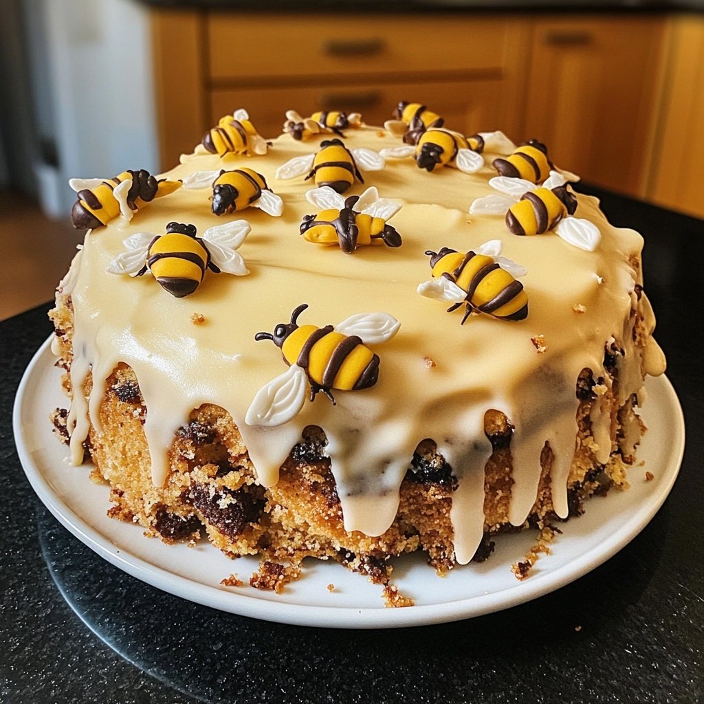 Bienenstock-Motivtorte mit Fondant-Bienen