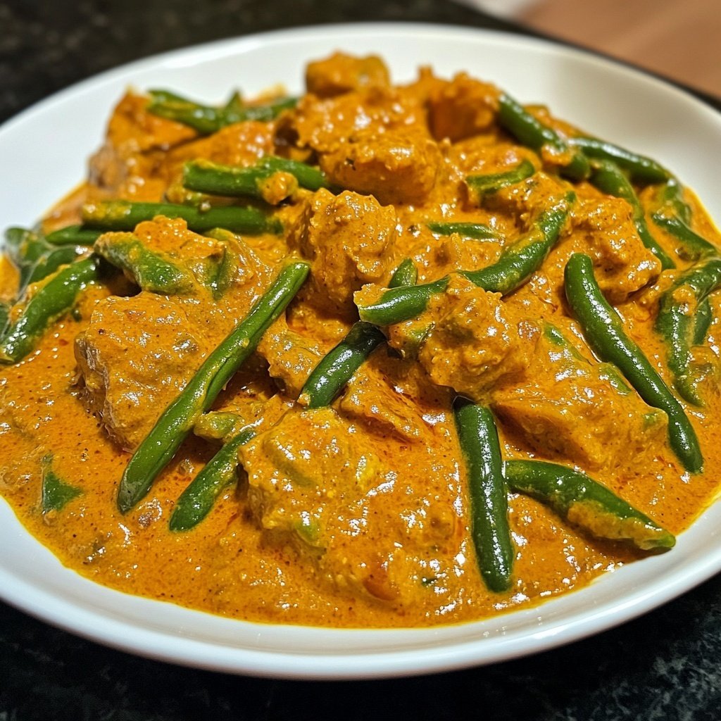 Curry mit grünen Bohnen